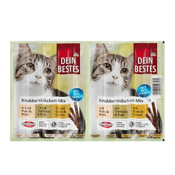 تشویقی مدادی گربه دین بستس با سه طعم – وزن 50 گرم - بسته 10 عددی