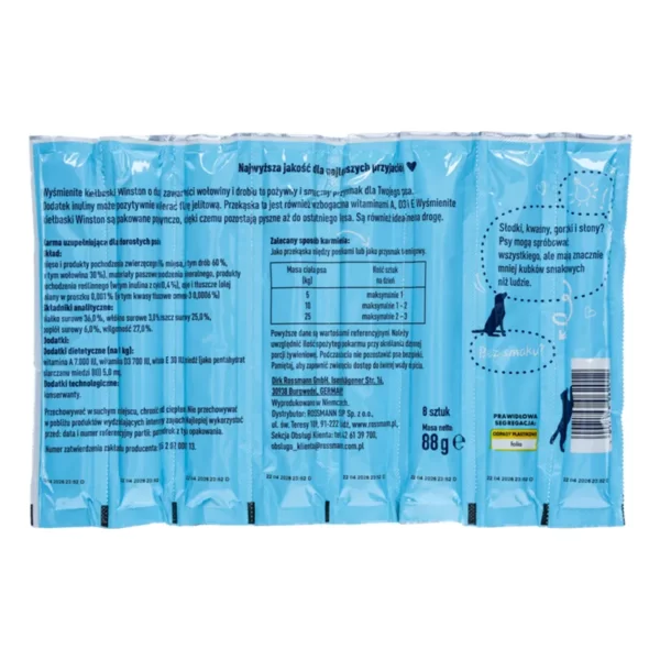 تشویقی مدادی سگ وینستون با طعم گوساله و مرغ - بسته 8 عددی