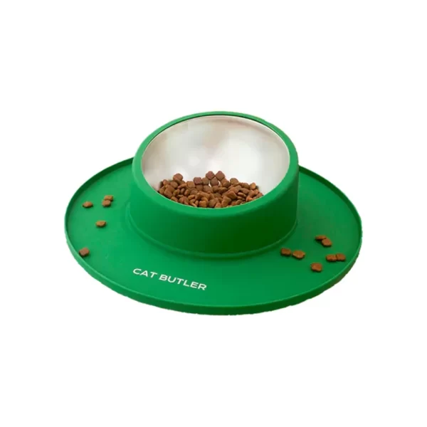 ظرف غذای چسبان سگ و گربه - رنگ سبز
