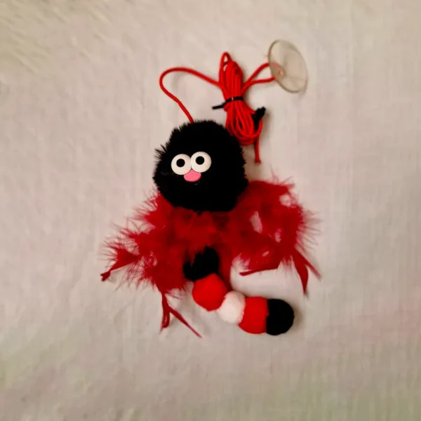 آویز چسبان طرح شاپرک رنگ قرمز