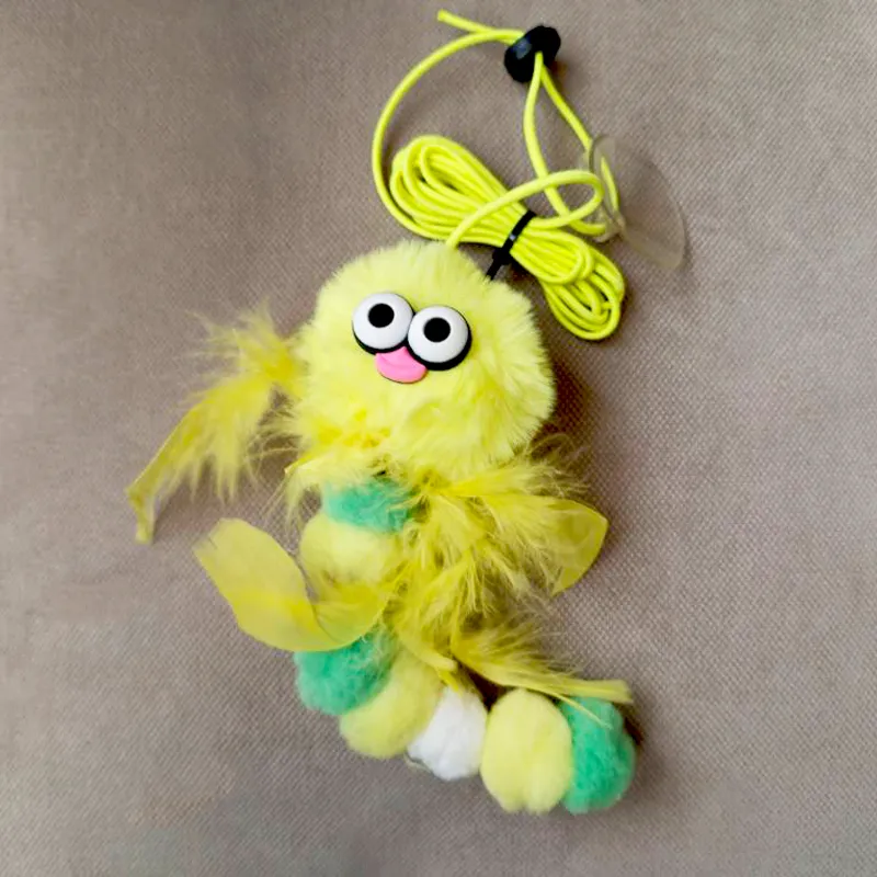 آویز چسبان طرح شاپرک رنگ زرد