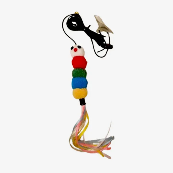 اسباب بازی گربه مدل آویز چسبان روبان دار