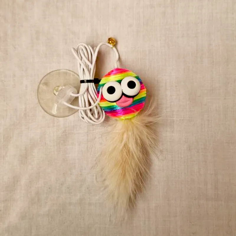 اسباب بازی آویز چسبان رنگین کمانی - رنگ کرم