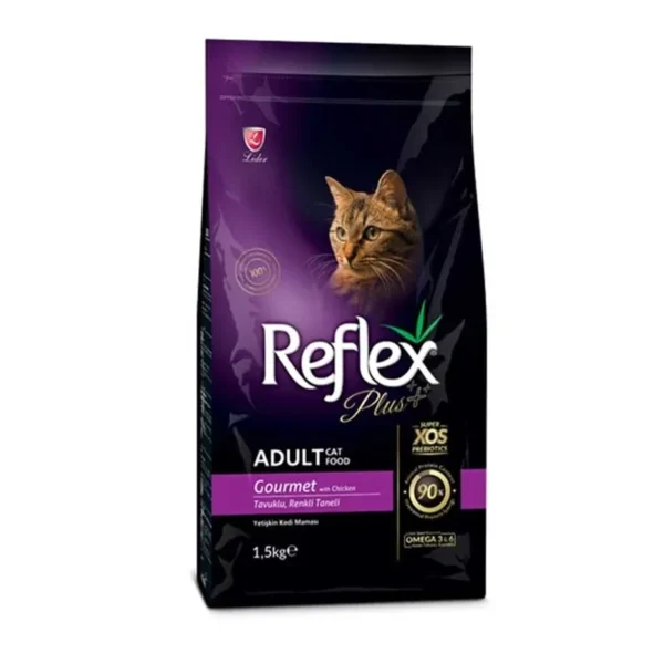 غذای خشک گربه رفلکس مدل Gourmet وزن 1.5 کیلوگرم
