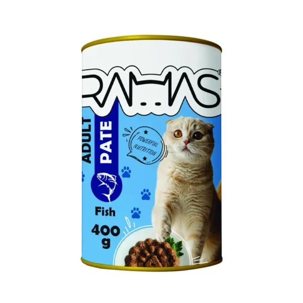 کنسرو گربه راماس مدل PATE طعم ماهی وزن 400 گرم